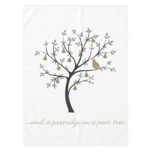 And a partridge in a pear tree tablecloth