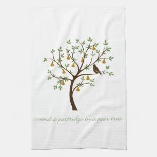 And a partridge in a pear tree tea towel