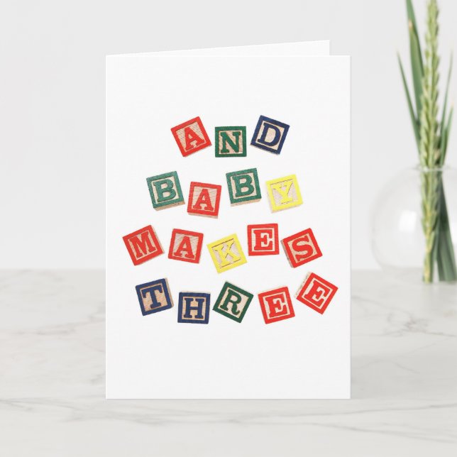And baby makes 3 card (Front)