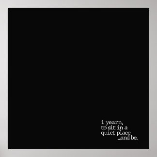 "...and be." Speciality Poetry Print