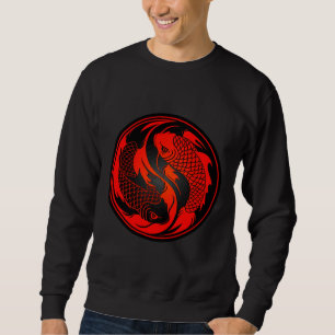 And Black Yin Yang Koi Fish Sweatshirt