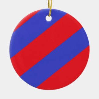 and Blue Stripes Ceramic Tree Decoration
