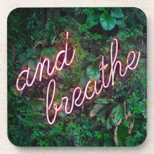 And Breathe Leaves Life Relax Coaster