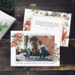 And Children Listen | Funny Christmas Photo Card<br><div class="desc">Send your holiday greetings in style with this simple and sweet Christmas photo card. Featuring festive florals and greenery with a snow overlay. Full frame photo on the front with the quote "tree tops glisten & children listen... to nothing... children literally don't listen to anything". Add your choice of personalisation...</div>
