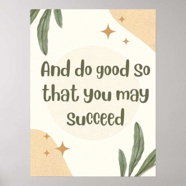 And Do Good So Minimalist Quote Poster (Front)