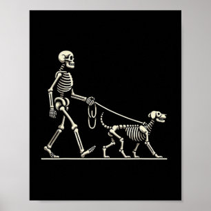 And Dog Lazy Halloween Costume Funny Skull Pet Poster