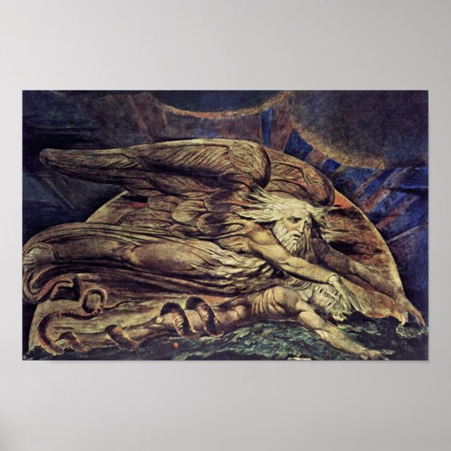 And Elohim Created Adam By William Blake Poster (Front)