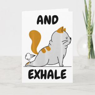 And Exhaling Yoga Cat Comfort Colors Adult Heavywe Card