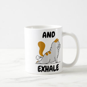 And Exhaling Yoga Cat Comfort Colours Adult Heavyw Coffee Mug