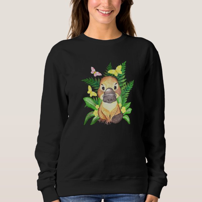 And Famous Platypus Animal Of Australia Cute Anima Sweatshirt (Front)