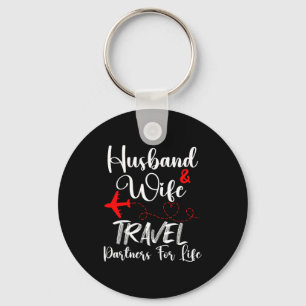 And Funny Husband Wife Travel Partners Life Key Ring