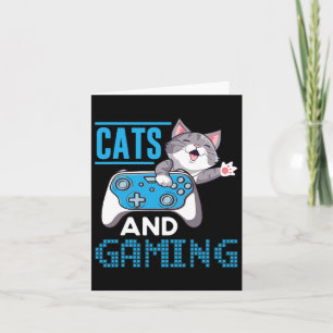 And Gaming For The Cat Lover Gamer Video Game Play Card