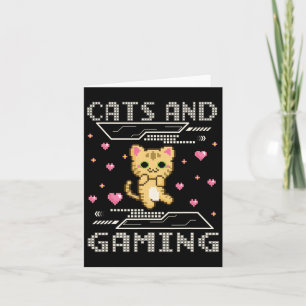 And Gaming For The Cat Lover Gamer Video Game Play Card