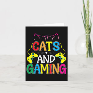 And Gaming For The Cat Lover Gamer Video Game Play Card