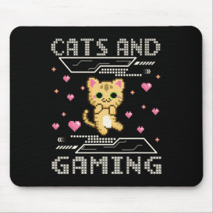 And Gaming For The Cat Lover Gamer Video Game Play Mouse Pad