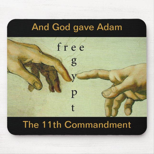 And God Gave Adam the 11th Commandment... Mouse Pad (Front)