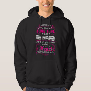 And God Said Let There Be June Girl Love Heart Hoodie