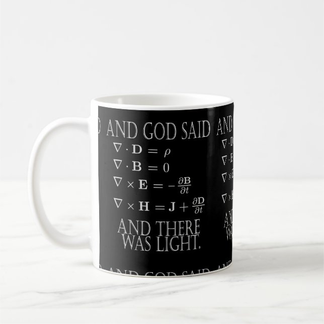 And God Said Maxwell Equation Coffee Mug (Left)