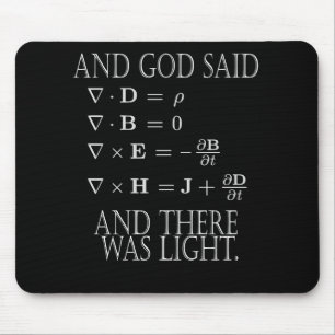 And God Said Maxwell Equation Mouse Pad