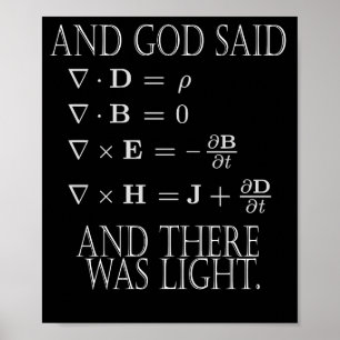 And God Said Maxwell Equation Poster