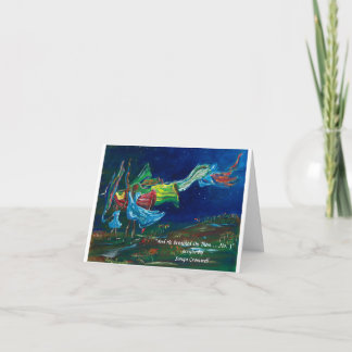 "And He Breathed on Them" no. 3 folded greeting Card
