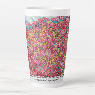 "And He Breathed On Them....Roses" latte mug