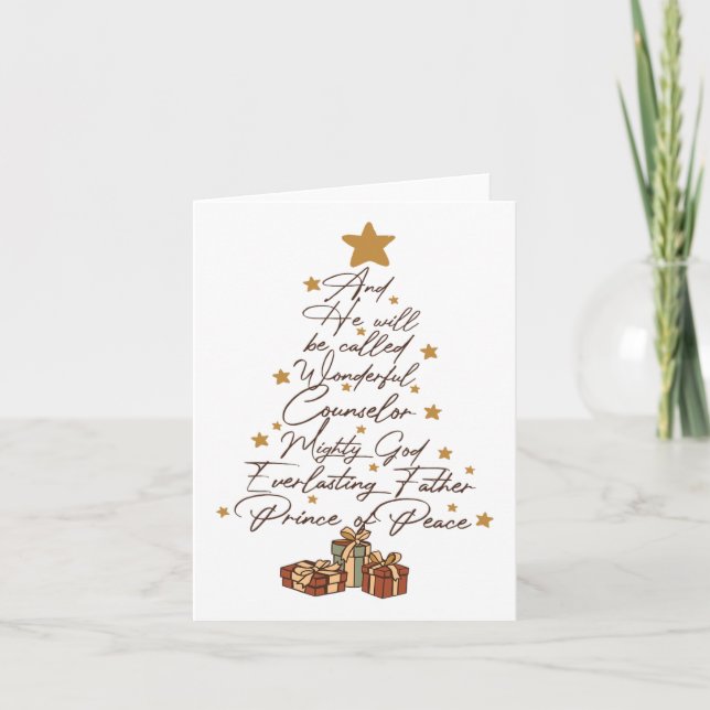 And He Will Be Called Jesus Christmas Tree Christi Card (Front)
