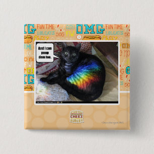 And I can poop dem too. 15 Cm Square Badge