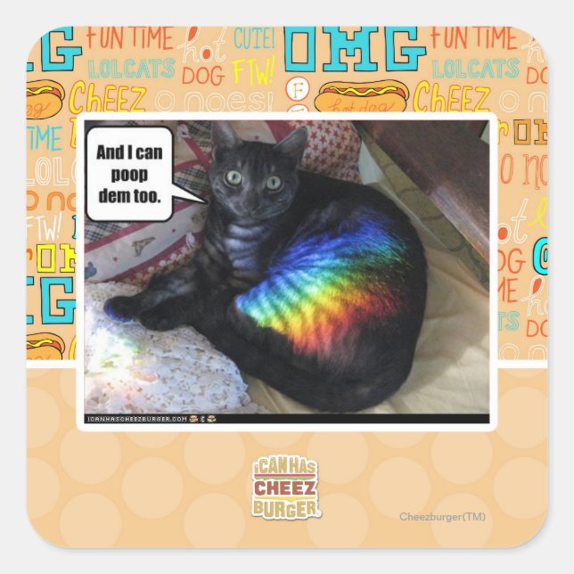 And I can poop dem too. Square Sticker (Front)