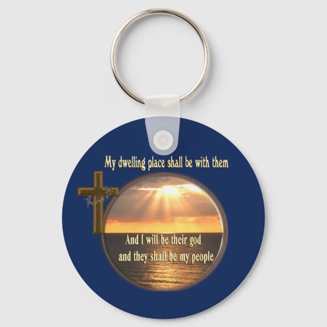 And I shall be their God Key Ring (Front)