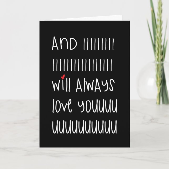 And I will always love you cute quote card (Front)