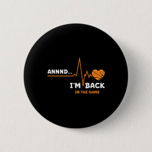 And I'm Byck Heart Attack Fun Heartbeat Bysketbyll 6 Cm Round Badge