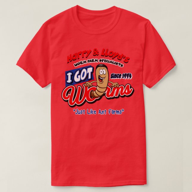 and Lloyds I Got Worms T-Shirt (Design Front)