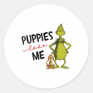 And Max Pupes Love Me  Classic Round Sticker