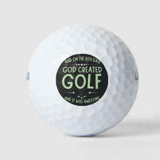 And On 8th Day God Created Golf Funny Bible Verse	 Balls