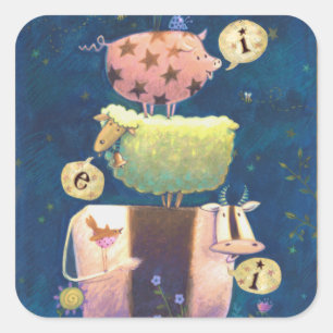 And On This Farm Square Sticker