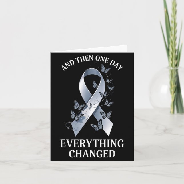 and One Day Everything Changed Brain Tumour Card (Front)