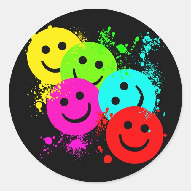 AND PAINT SPLATTER CLASSIC ROUND STICKER (Front)