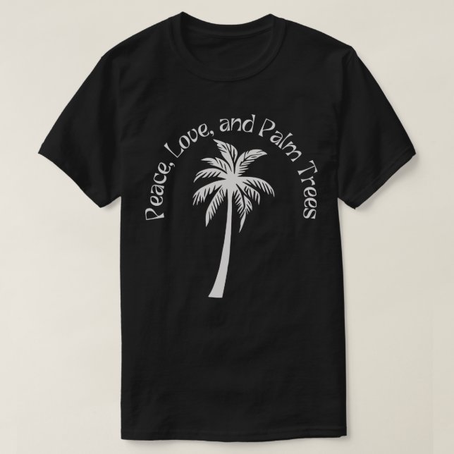 And Palm Trees white T-Shirt (Design Front)