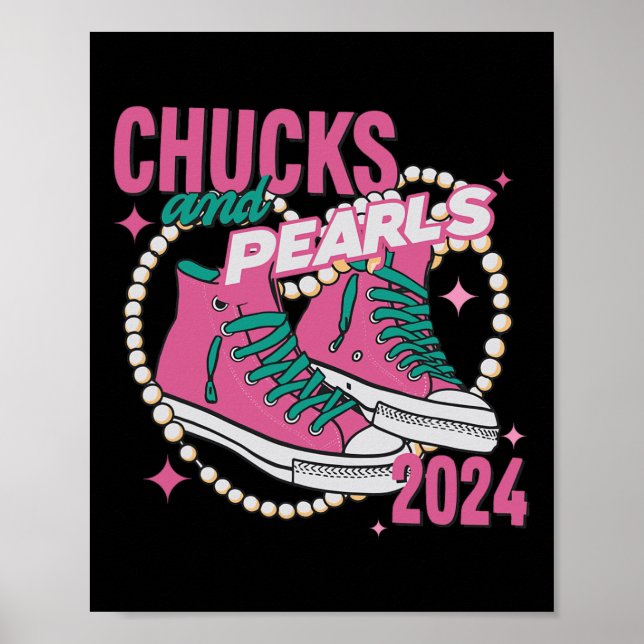 And Pearls I'm With Her Kamala 2024  Poster (Front)