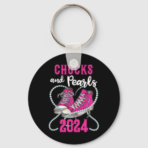 And Pearls I'm With Her Kamala 2024 President Key Ring