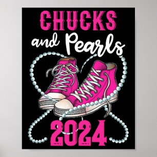 And Pearls I'm With Her Kamala 2024 President  Poster