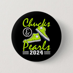 And Pearls Kamala Harris 2024 Usa Election 2024 2 6 Cm Round Badge