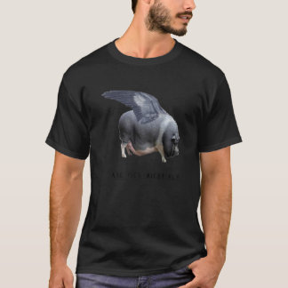 And Pigs Might Fly Funny Animal Photo Vector Premi T-Shirt