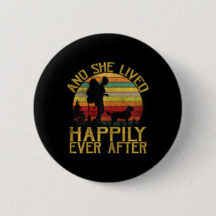And She Lived Happily Ever After Camping Hiking Do 6 Cm Round Badge