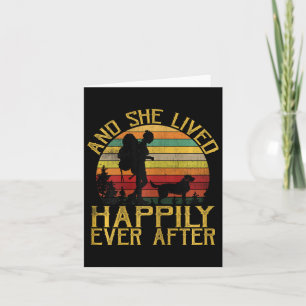 And She Lived Happily Ever After Camping Hiking Do Card