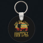 And She Lived Happily Ever After Camping Hiking Do Key Ring<br><div class="desc">And She Lived Happily Ever After Camping Hiking Dog Lady Tee</div>