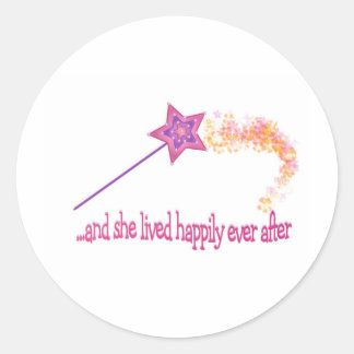 And She Lived Happily Ever After Classic Round Sticker