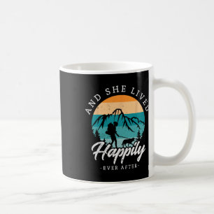 And She Lived Happily Ever After Hiking With Dog H Coffee Mug