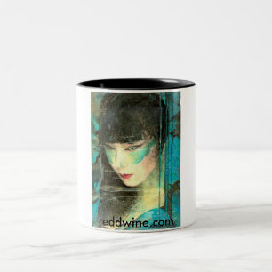 and she waits, reddwine.com Two-Tone coffee mug